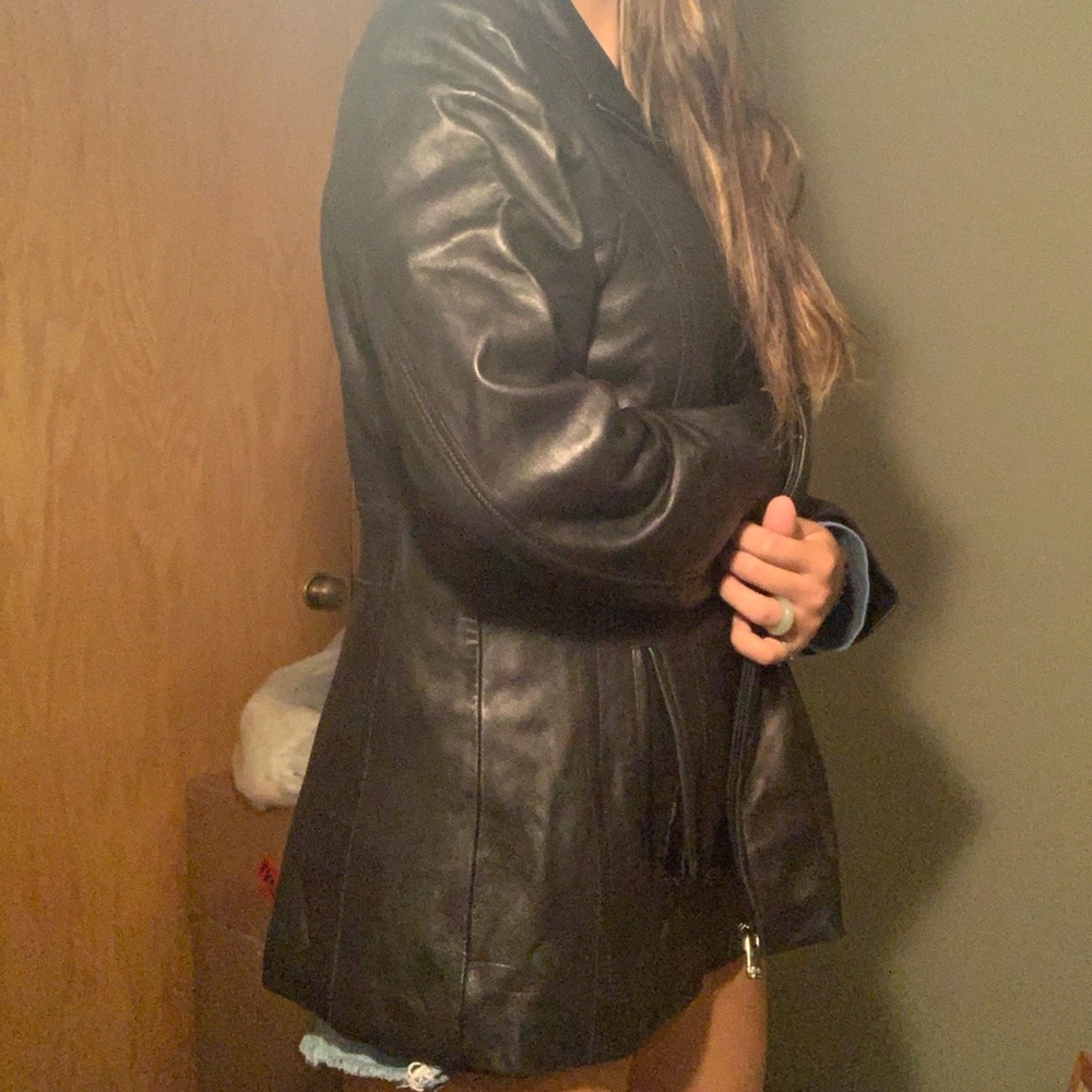 Jones New York Black Leather Jacket